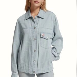 NWT scotch and soda oversized trucker denim jacket size XS